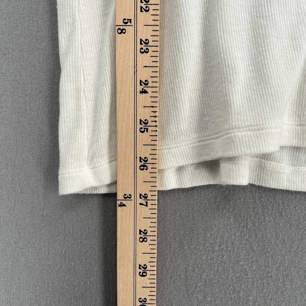 ARITZIA WILFRED FREES Leonis T-shirt Womens Small White V-neck Short Sleeve Rib - Picture 12 of 12